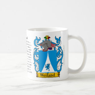 Caneca De Café Brasão da família de Weiland e o significado do