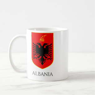 Caneca De Café Brasão de Armas Albanês Patrimônio Nacional Arte