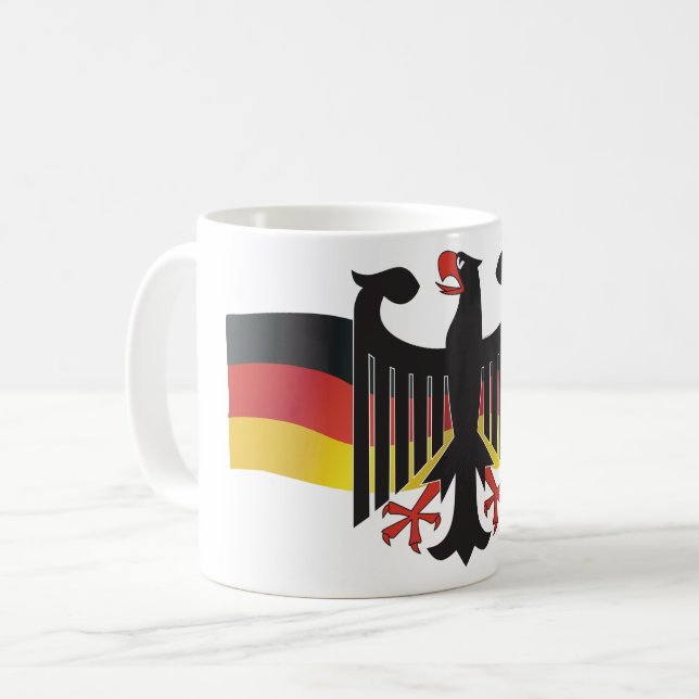 Caneca De Café Brasão de Armas da Águia Federal da Alemanha (Frente Esquerda)