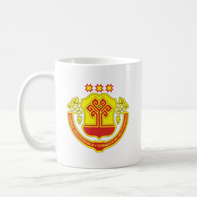 Caneca De Café Brasão de armas da Chuváchia (Esquerda)