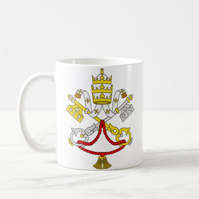 Caneca De Café Brasão de armas da Cidade do Vaticano (Esquerda)