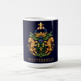 Caneca De Café Brasão de Armas da Família Holandesa Westerfield.