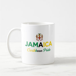 Caneca De Café Brasão de Armas da Jamaica | Orgulho Diário