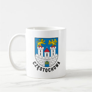 Caneca De Café Brasão de Armas de Częstochowa, Polônia