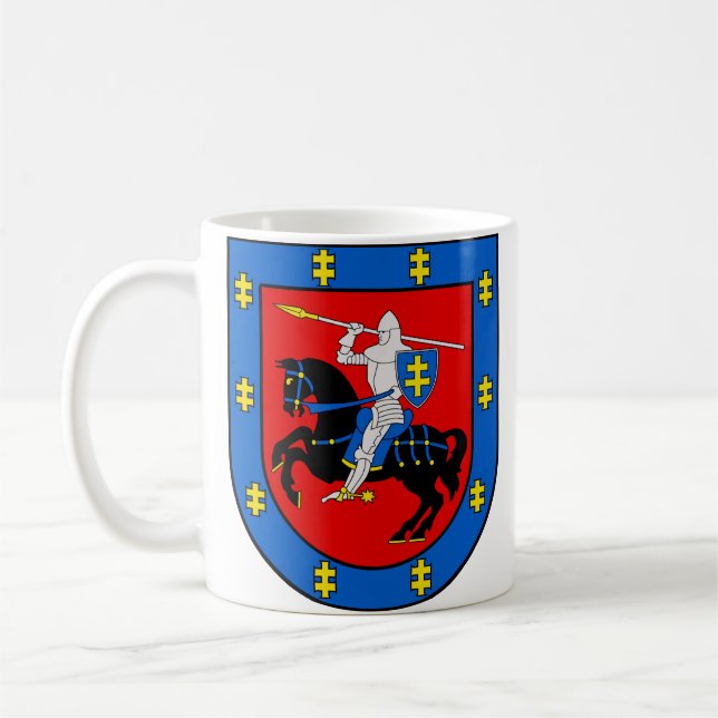 Caneca De Café Brasão de Armas do Condado de Vilnius (Esquerda)