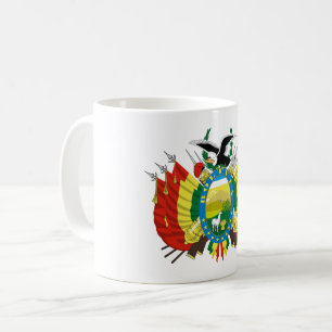 Caneca De Café brasão de armas do país Bolívia símbolo emblema ba