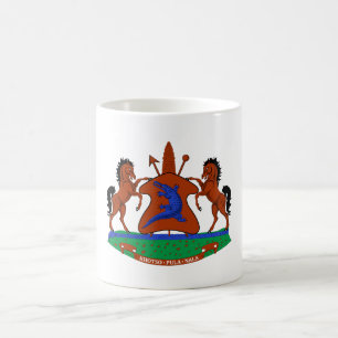 Caneca De Café brasão de armas lesoto bandeira país símbolo herál