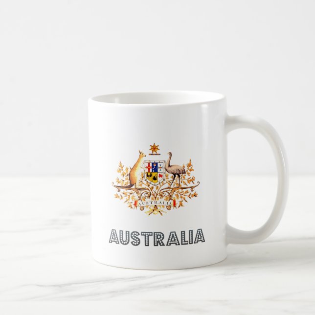 Caneca De Café Brasão de Austrália (Direita)
