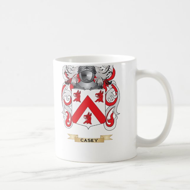 Caneca De Café Brasão de Casey (crista da família) (Direita)