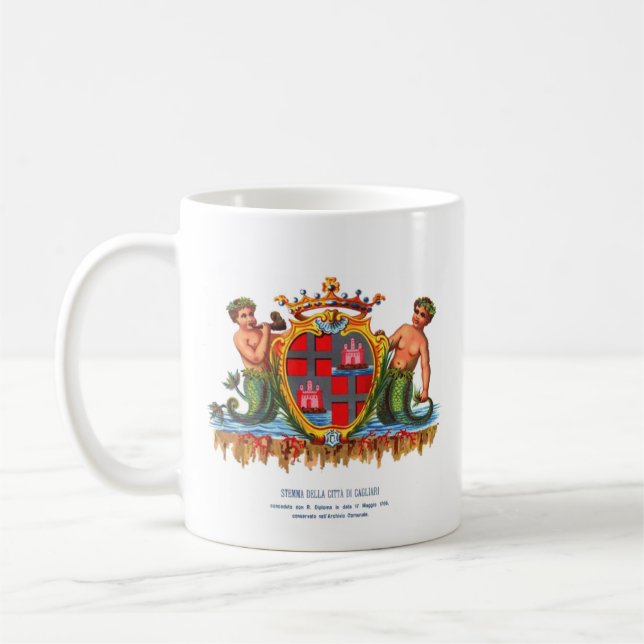 Caneca De Café Brasão de Casteddu, Sardenha (Esquerda)