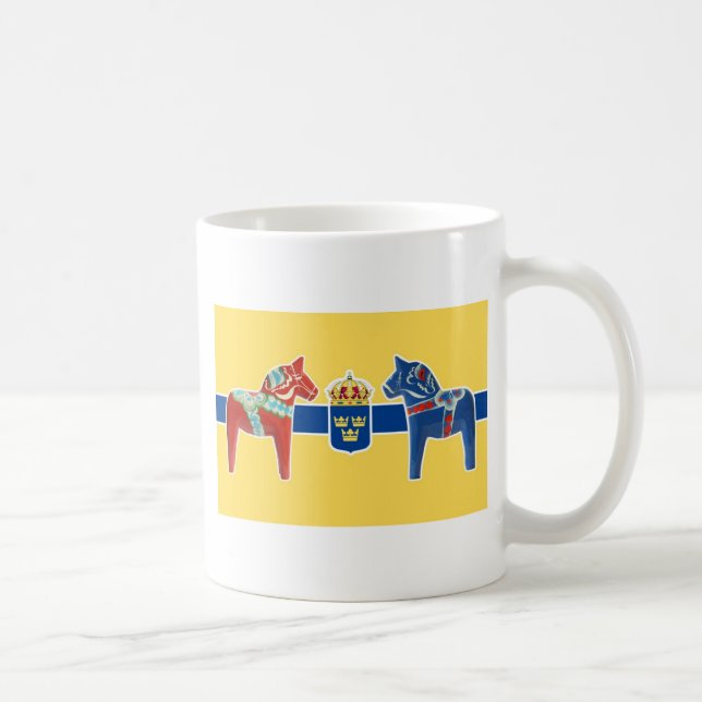 Caneca De Café Brasão de Dala da suecia (Direita)