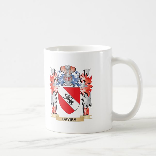 Caneca De Café Brasão de Davies - crista da família (Direita)