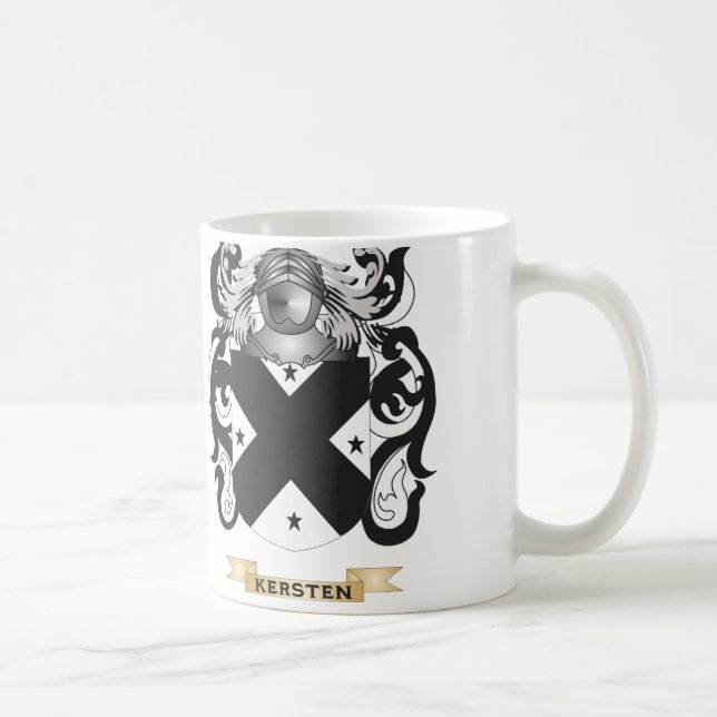 Caneca De Café Brasão de Kersten (crista da família) (Direita)