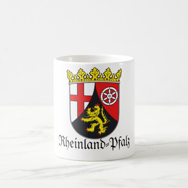 Caneca De Café Brasão de Rheinland-Pfalz Wappen (Centro)