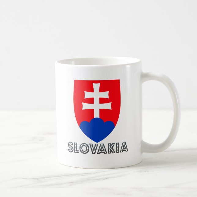 Caneca De Café Brasão de Slovakia (Direita)
