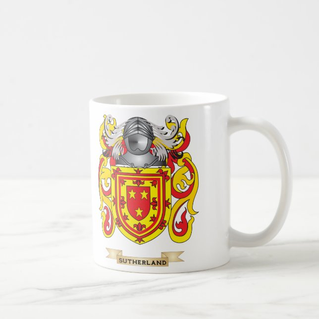 Caneca De Café Brasão de Sutherland (crista da família) (Direita)