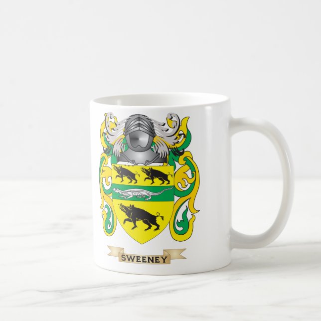 Caneca De Café Brasão de Sweeney (crista da família) (Direita)