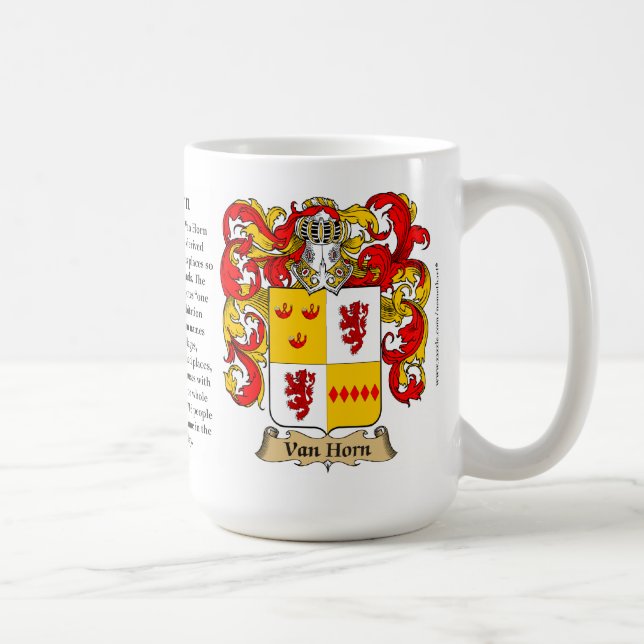 Caneca De Café Brasão de Van Chifre Família (Direita)