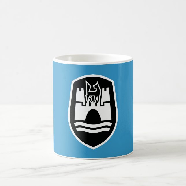 Caneca De Café Brasão de Wolfsburg (branco preto) (Centro)