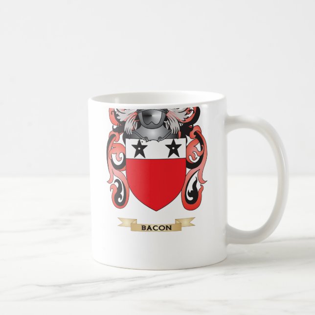 Caneca De Café Brasão do bacon (crista da família) (Direita)