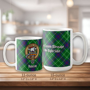 Caneca De Café Brasão do Clã Duncan sobre Tartan