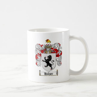 Caneca De Café BRASÃO do HARPISTA - crista da família do harpista