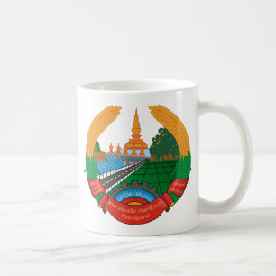 Caneca De Café brasão do Laos