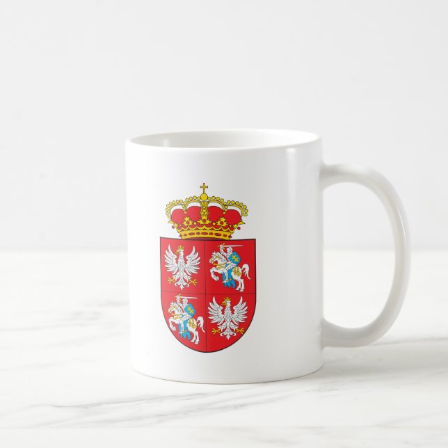 Caneca De Café Brasão lituana polonesa da comunidade (Direita)