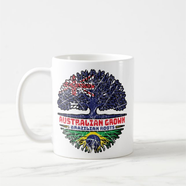 Caneca De Café Brasil: Austrália Australiana Raízes de Árvore (Esquerda)