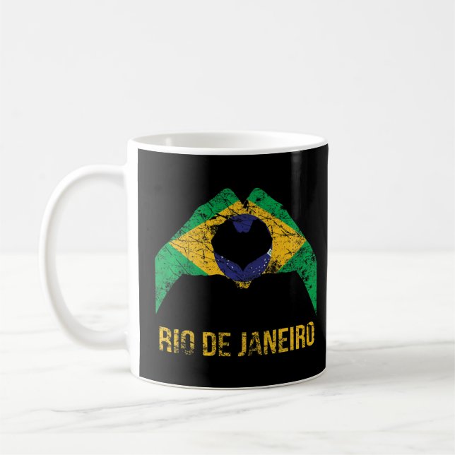 Caneca De Café Brasil: Cidade do Rio Viva Brasil (Esquerda)