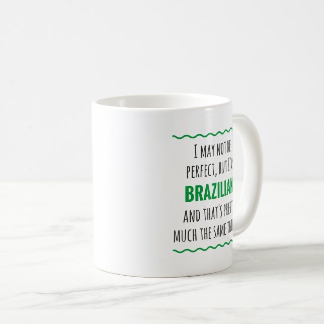 Caneca De Café Brasil: Mug Café Presente (Frente Esquerda)