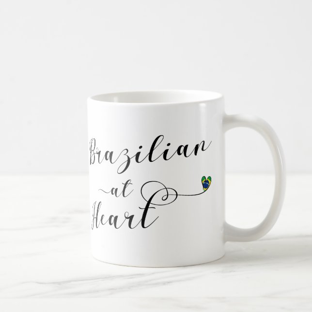 Caneca De Café Brasil no Heart Mug (Direita)