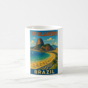 Caneca De Café Brasil Rio de Janeiro - Mug Original De Arte