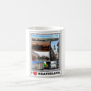 Caneca De Café Bratislava - Eu Amo - Eslováquia -