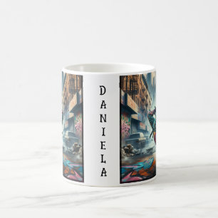 Caneca De Café Breakdancer Women in action Silhout Nova Iorque