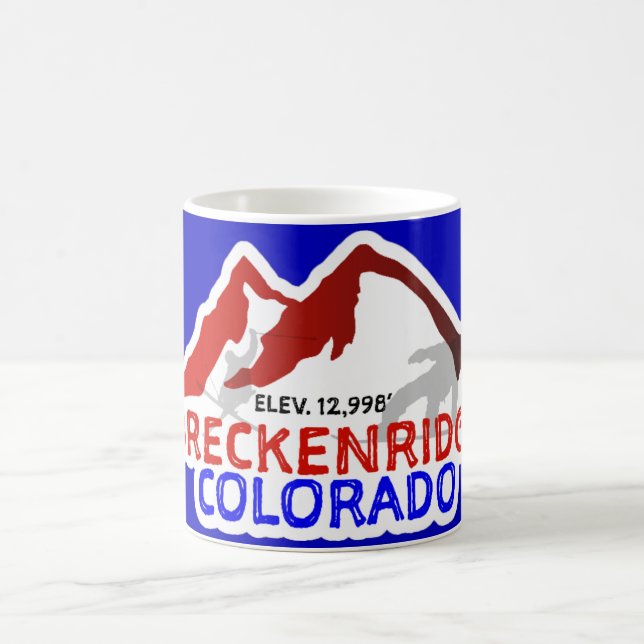 Caneca De Café Breckenridge CO Skiing  Mug (Centro)