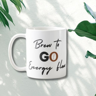 Caneca De Café Breve Para Ir O Fluxo De Energia Mug Com Ícone De 