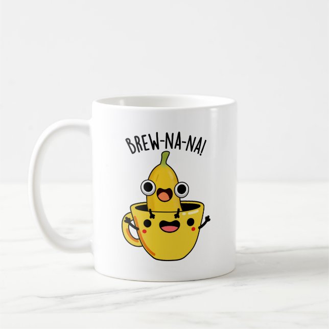 Caneca De Café Brew-nana Funny Banana Pun (Esquerda)