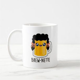 Caneca De Café Brew-nette Funny Brunette Beer Pun