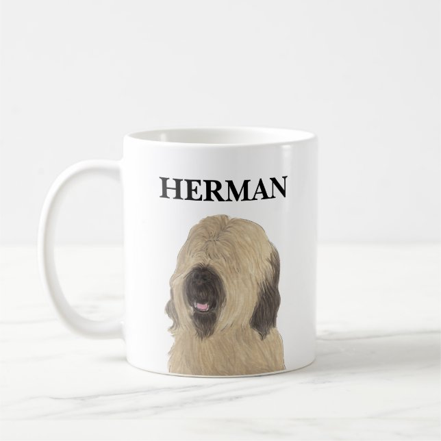 Caneca De Café Briard personalizada (Esquerda)