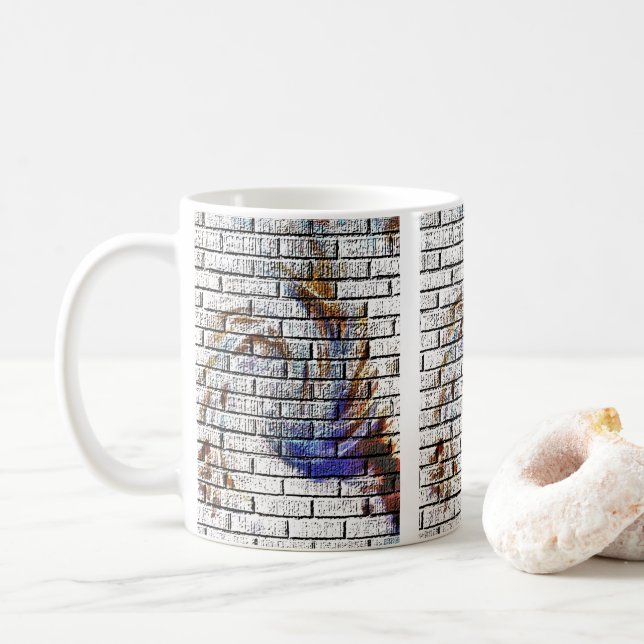 CANECA DE CAFÉ BRICK WALL (Com Donut)