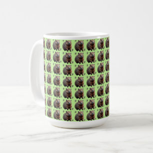 Caneca De Café Brickwork Burrow: Uma Canvas Verde da Mulher,