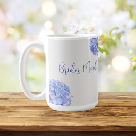Caneca De Café Bridal Party Watercolor Blue Hydrangea