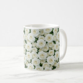 Caneca De Café Bridal White Rose