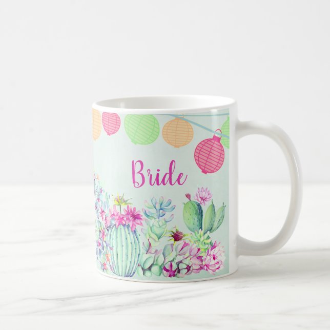 Caneca De Café Bride Cactus Succulent Fiesta (Direita)
