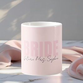 Caneca De Café Bride Mug | Nome da Sra. do Futuro Personalizado e