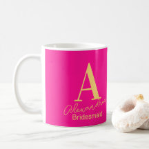 Bridesmaid do Monograma Moderno Personalizado