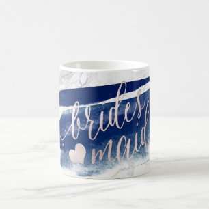 Caneca De Café Bridesmaid do PixDezines Script Rosa do Blush da M