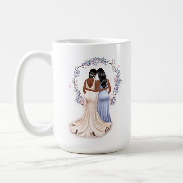 Caneca De Café Bridesmaid Gift Mug Personalizado  (Esquerda)