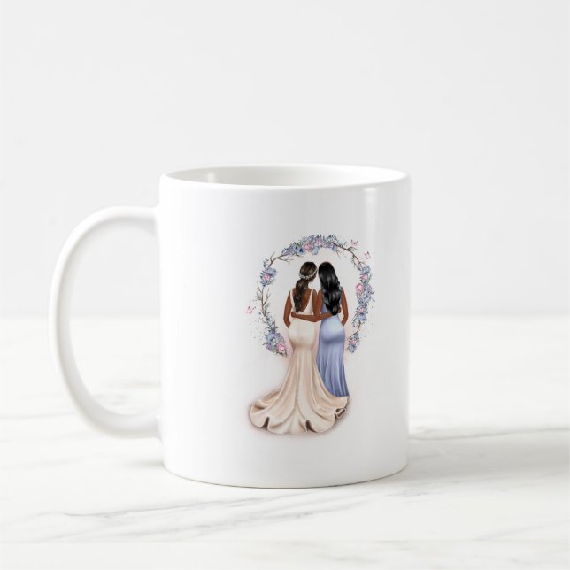 Caneca De Café Bridesmaid Mug Personalizado (Esquerda)